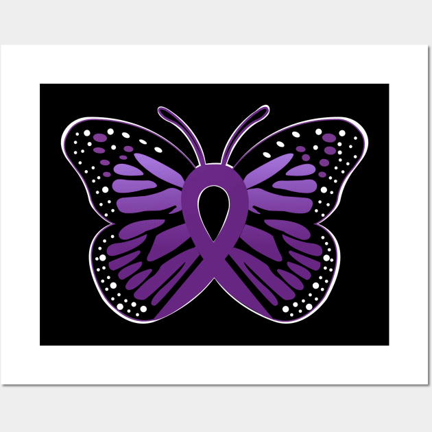 Aids Butterfly Wall Art by JHFANART